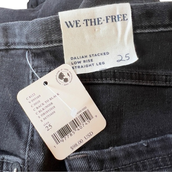 We The Free Daliah Stacked Low Rise Straight Cinched Leg Boho Urban Streetwear - Picture 3 of 13